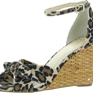 Jessica Simpson Women's Delirah Espadrille Wedge Sandal, Leopard Print, Size 9